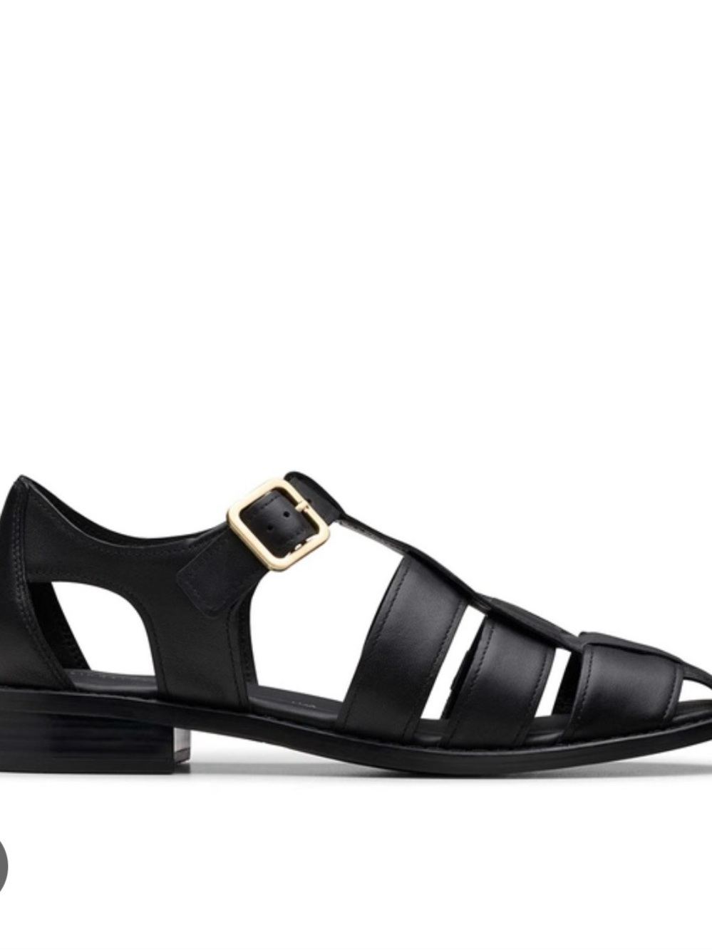 Clark’s Hana Sun Black Leather Women’s Sandals - Picture 6 of 7